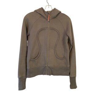 Lululemon Scuba  Hoodie II Ladies 8 Fatigue Green}